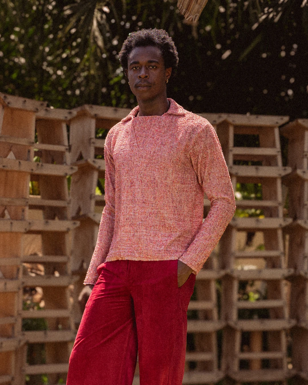 rose knit set in the Ajabeng lookbook