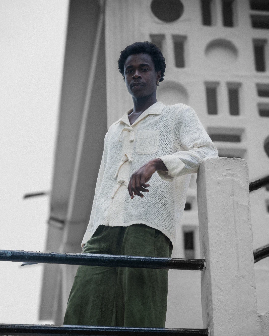 Ajabeng fashion portrait in an architectural setting